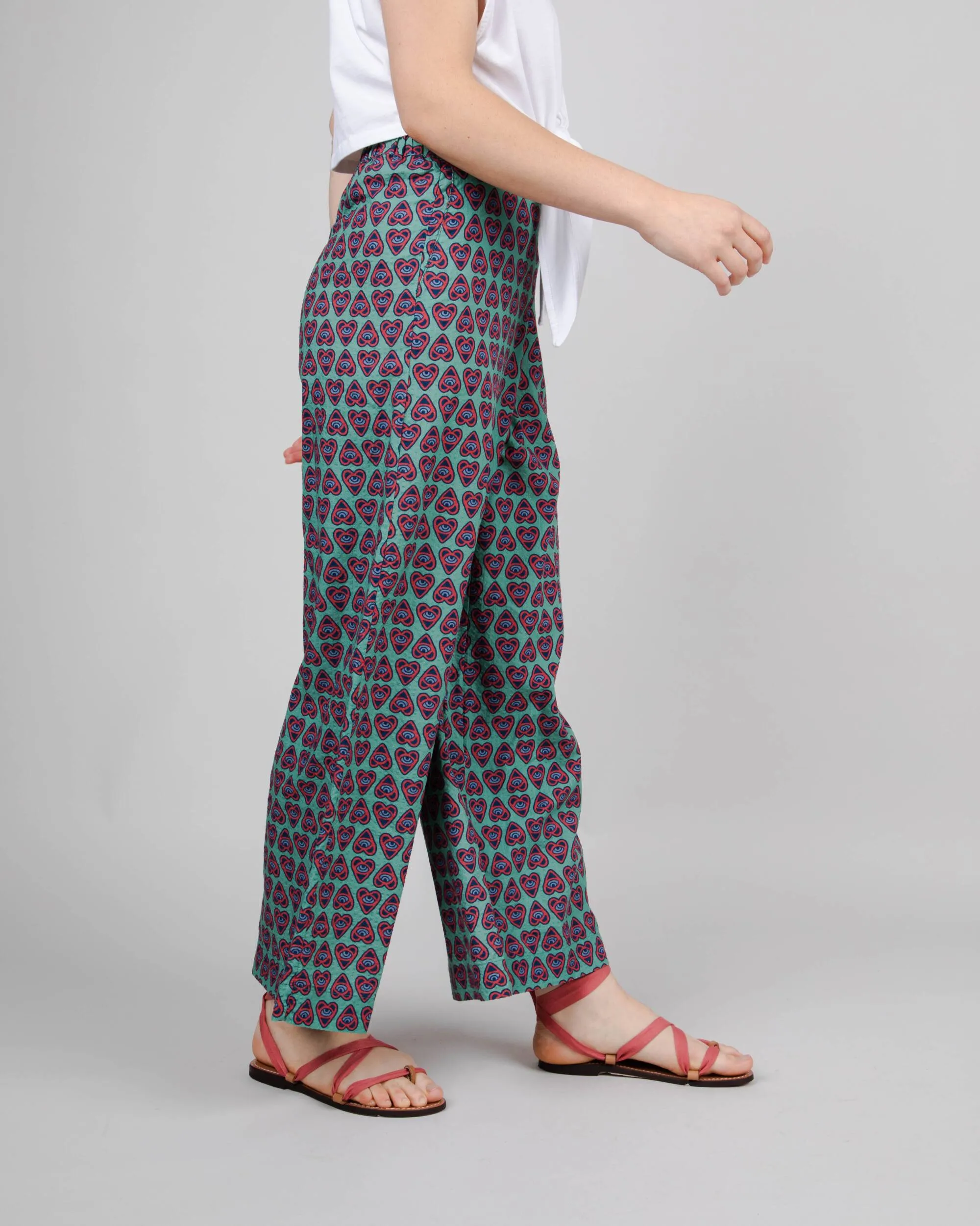 Heart Wide Leg Pant Light Morera