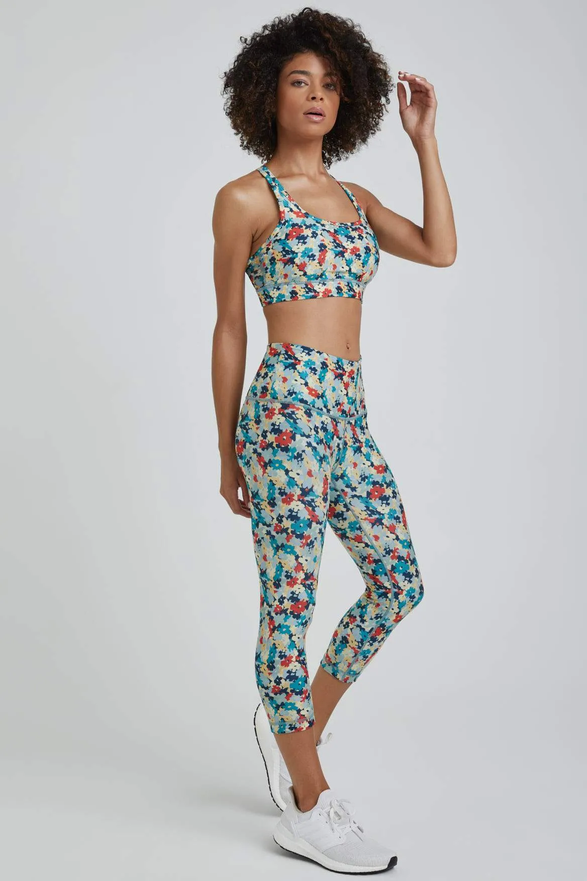 High Waist Capris Botanical Teal