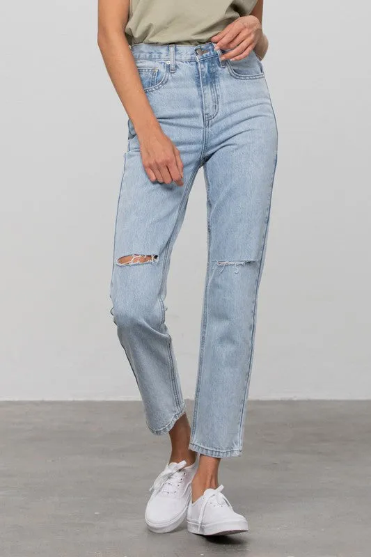 HIGH WAIST PREMIUM TAPERED JEANS