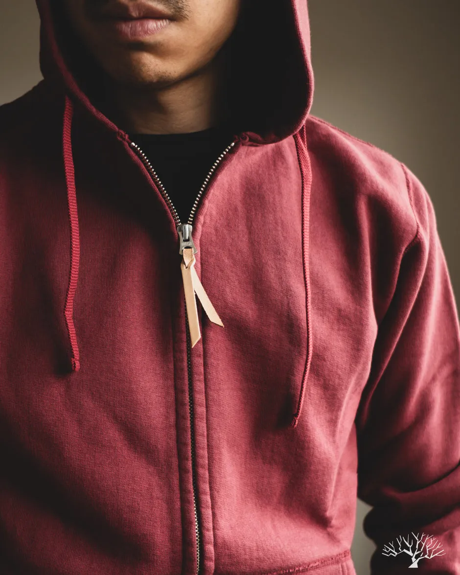 IHSW-10-BUR - Ultra Heavyweight Loopwheel Zip Up Hoody - Burgundy