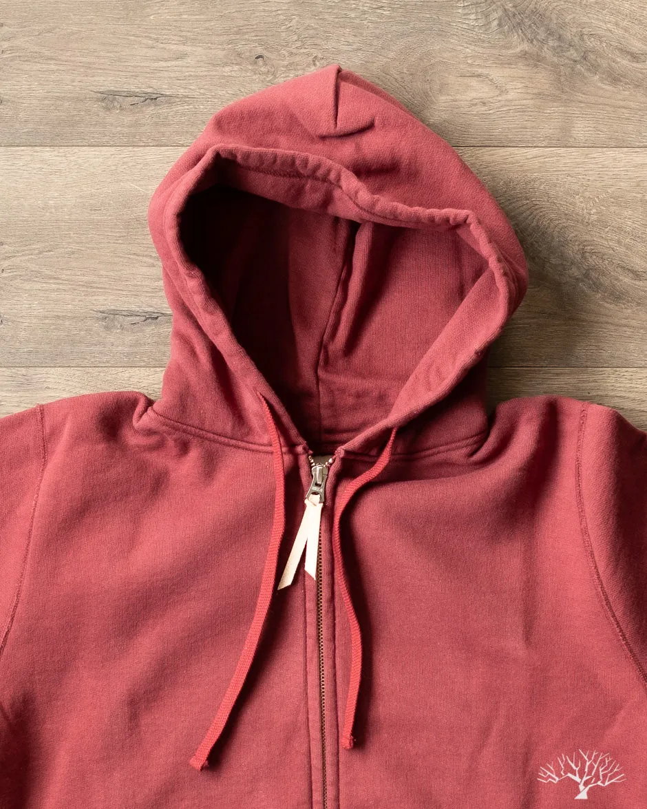 IHSW-10-BUR - Ultra Heavyweight Loopwheel Zip Up Hoody - Burgundy