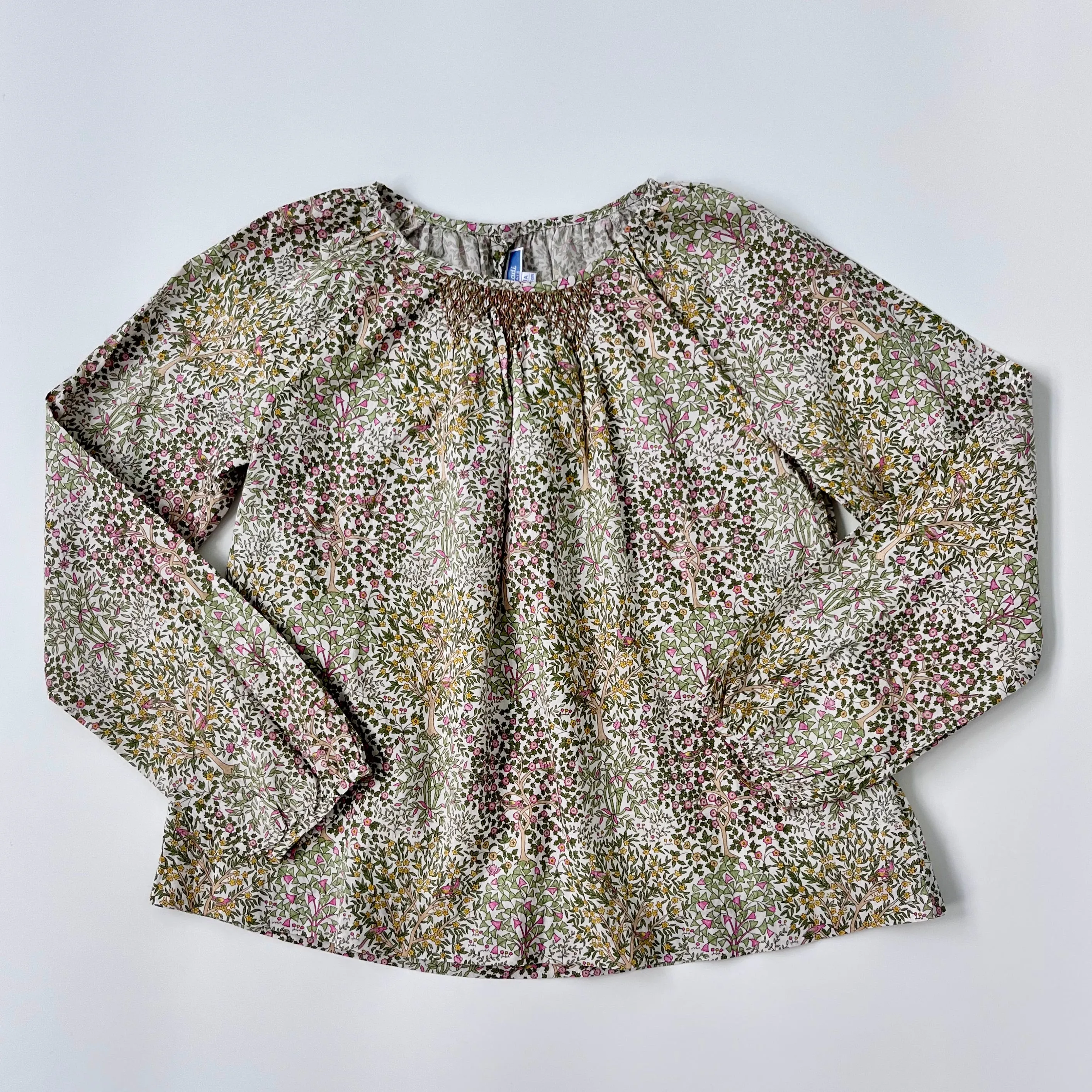 Jacadi Liberty Print Blouse With Smocking: 10 Years