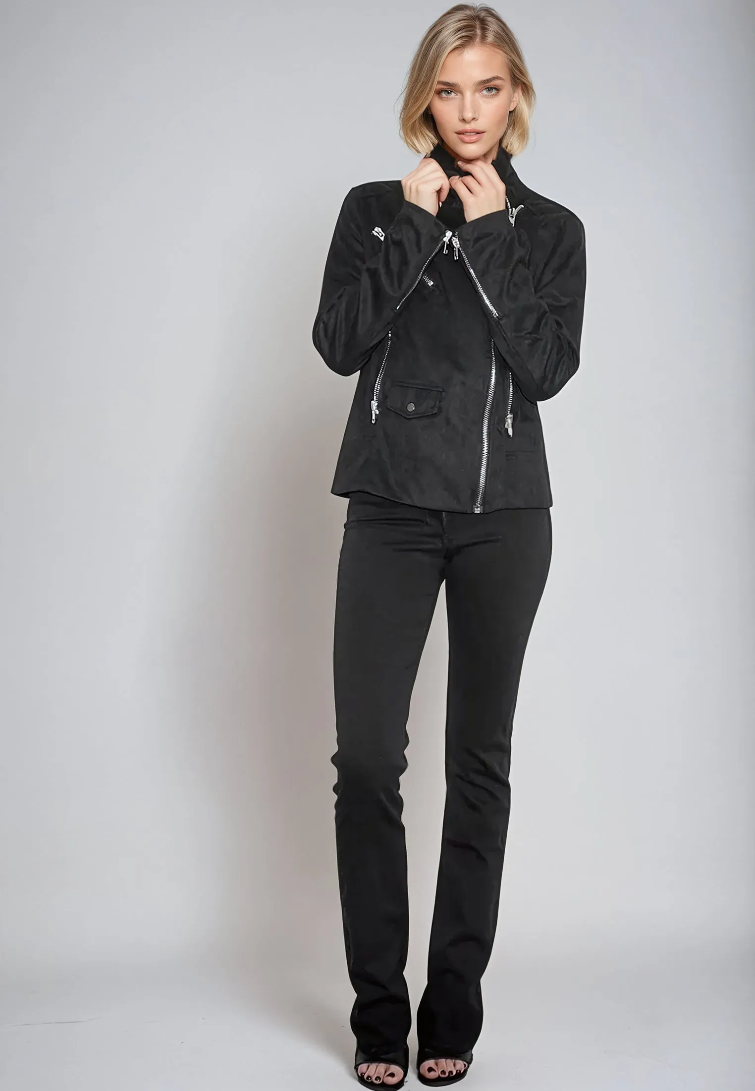 JADE BIKER JACKET JET BLACK