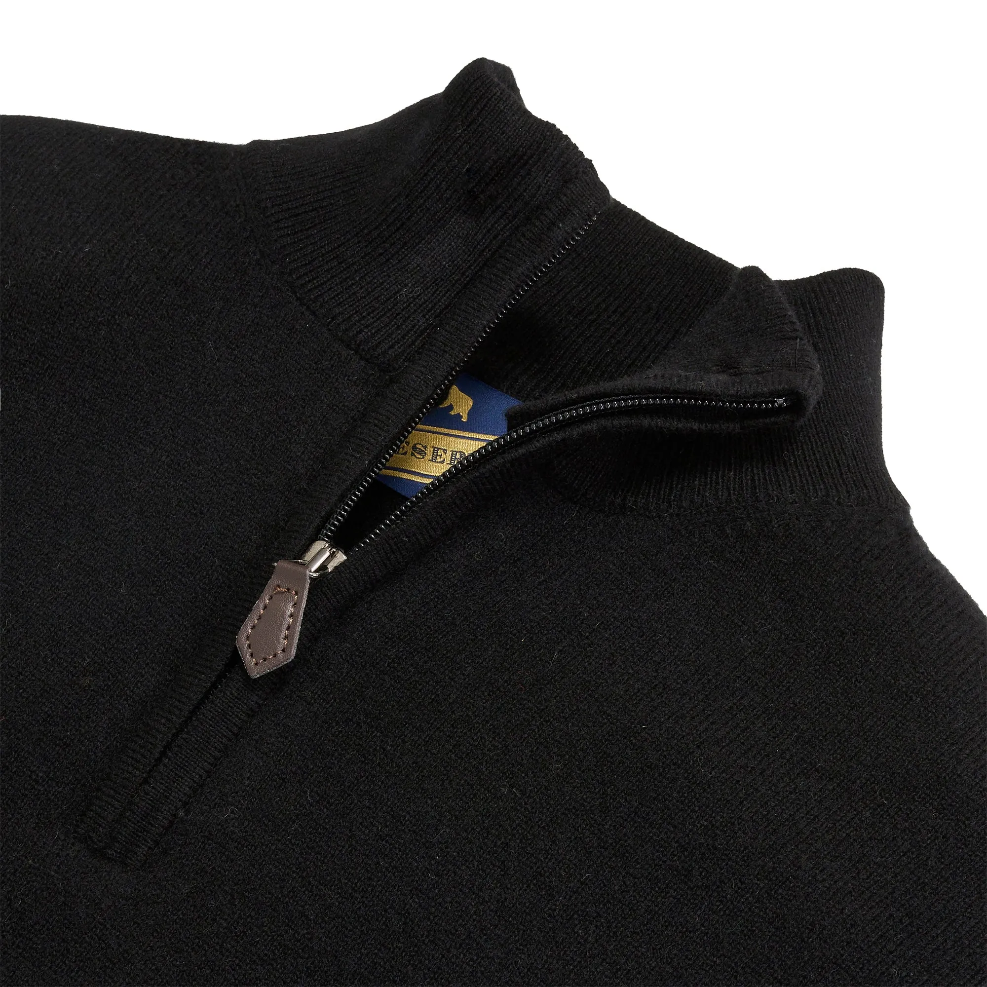 James Cashmere 1/4 Zip - Black