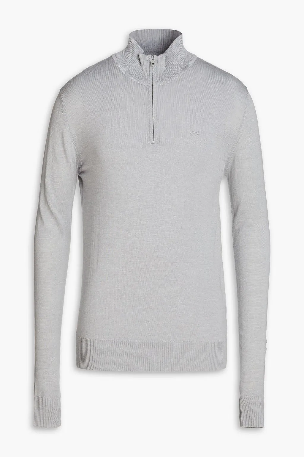 J.LINDEBERG  |Wool Sweat Blended Fabrics Street Style V-Neck Long Sleeves