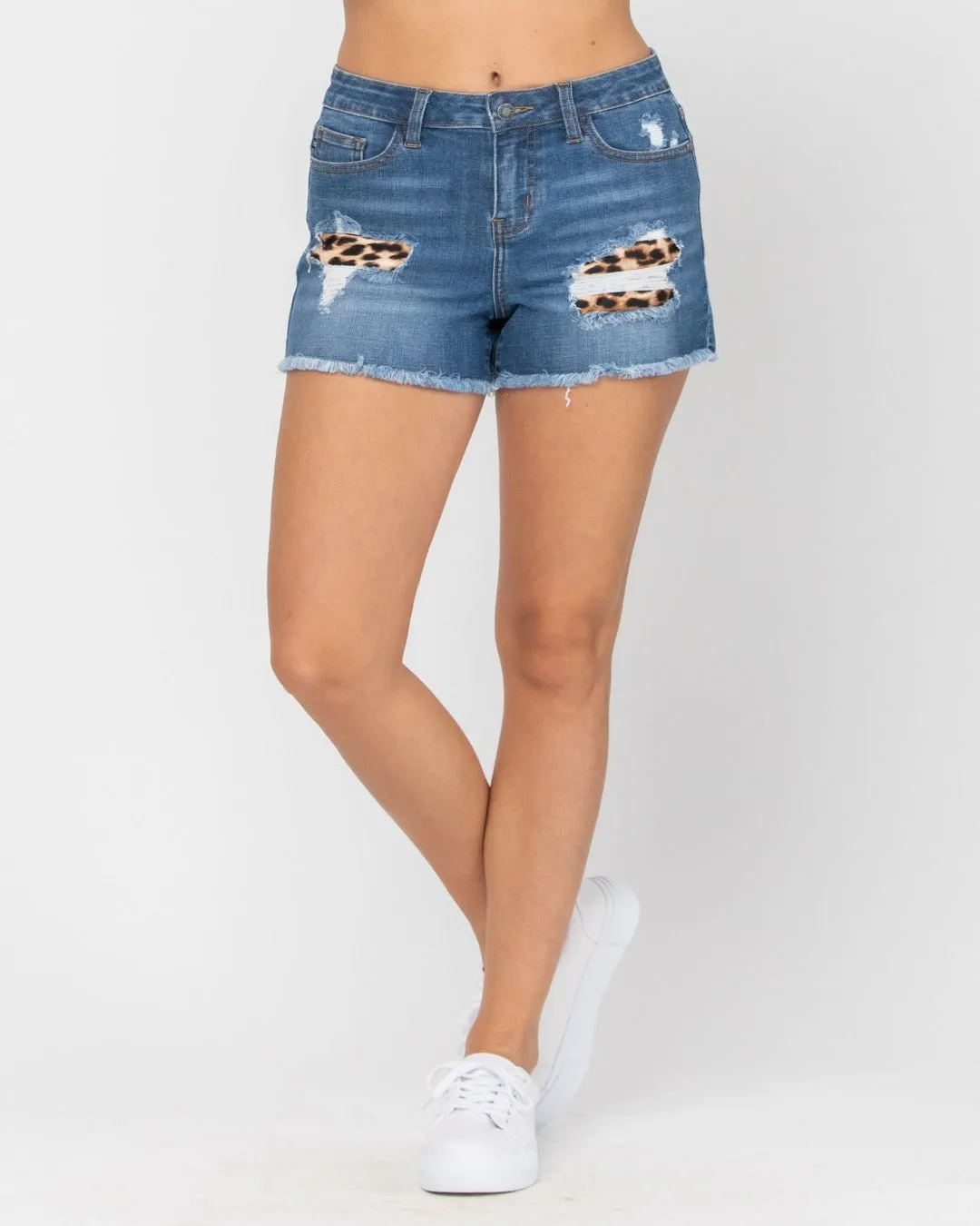 Leopard Patch Shorts