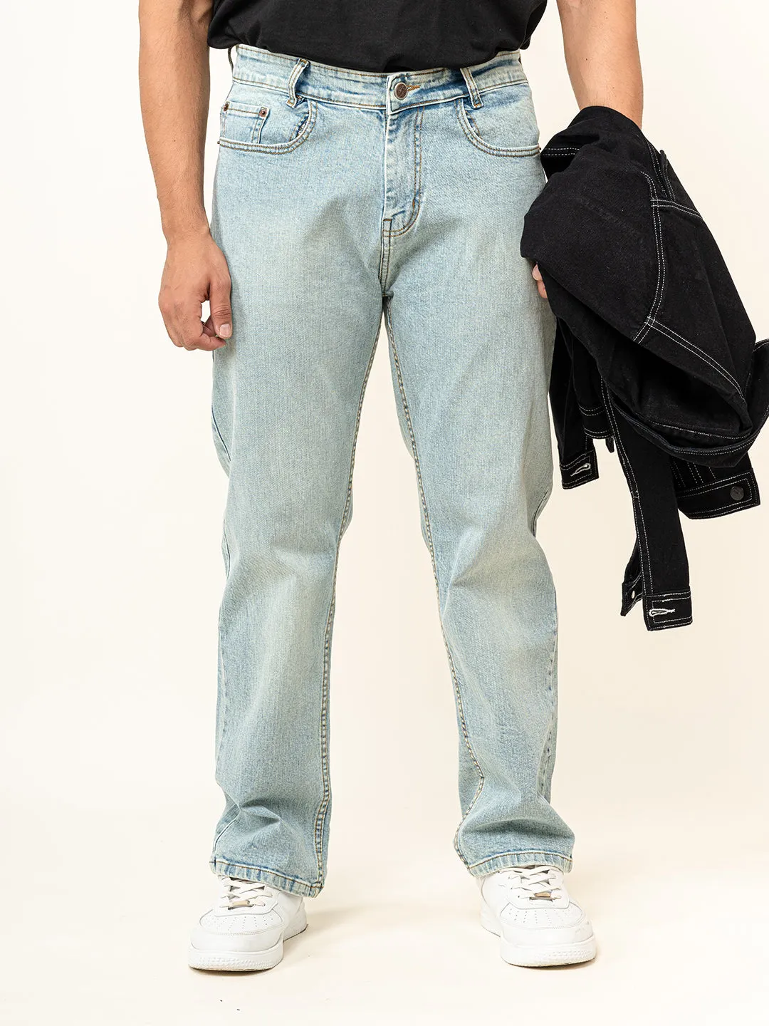 Light Blue Denim Baggy Jeans