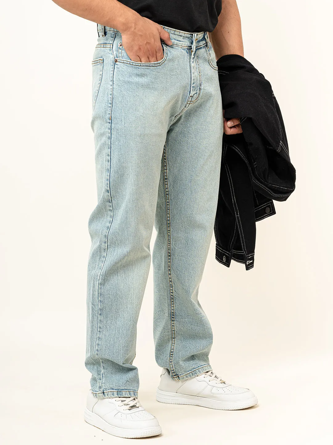 Light Blue Denim Baggy Jeans