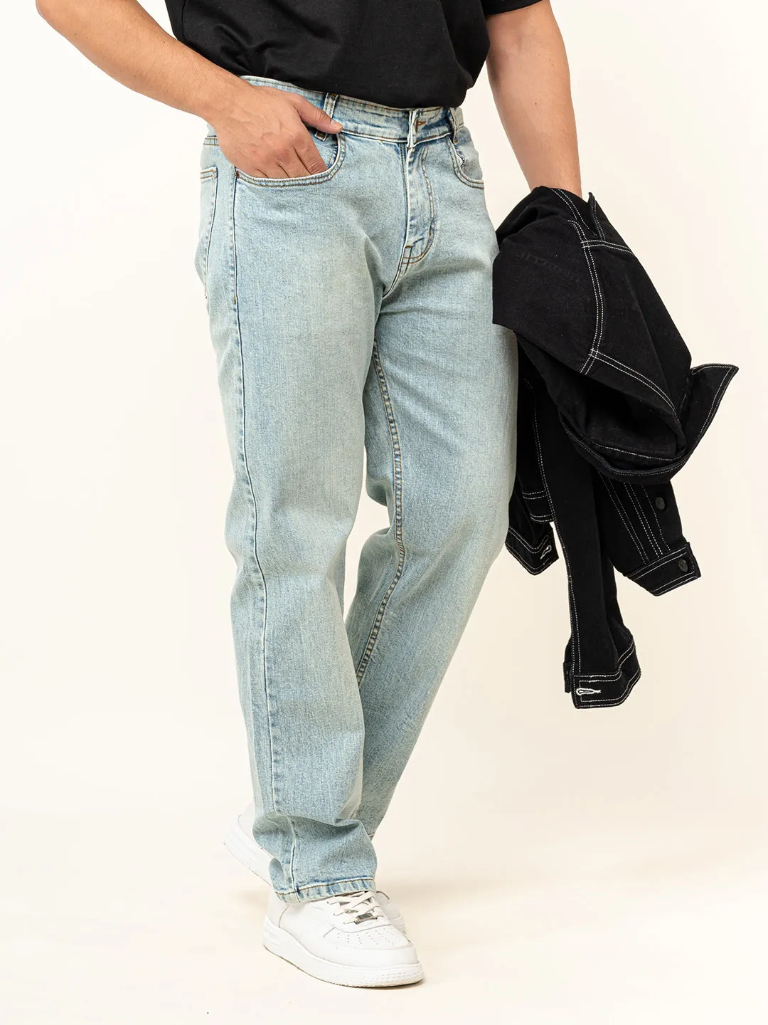 Light Blue Denim Baggy Jeans