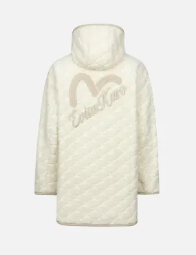 Logo Embossed Sherpa Oversized Coat