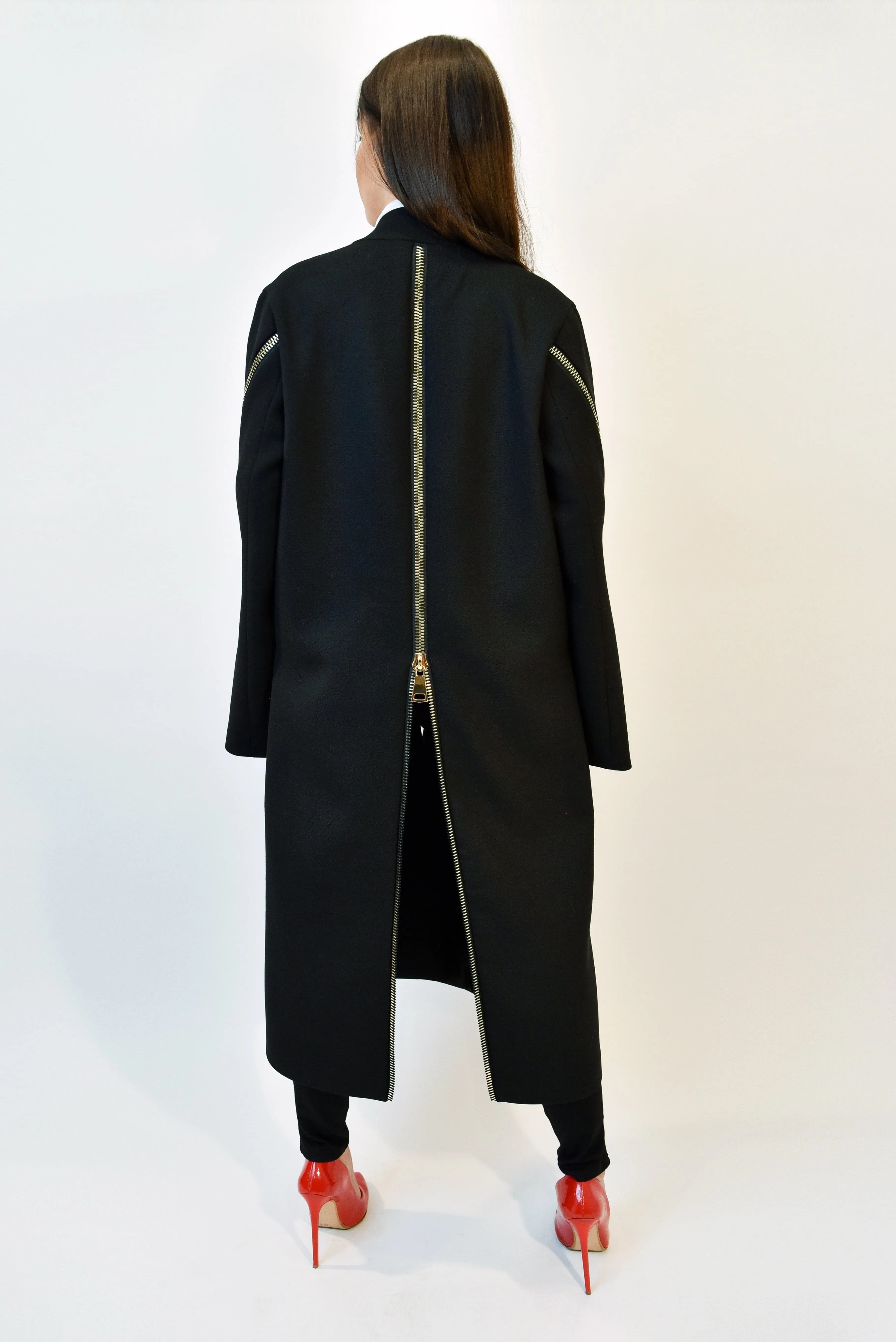 Long wool staight coat F1971