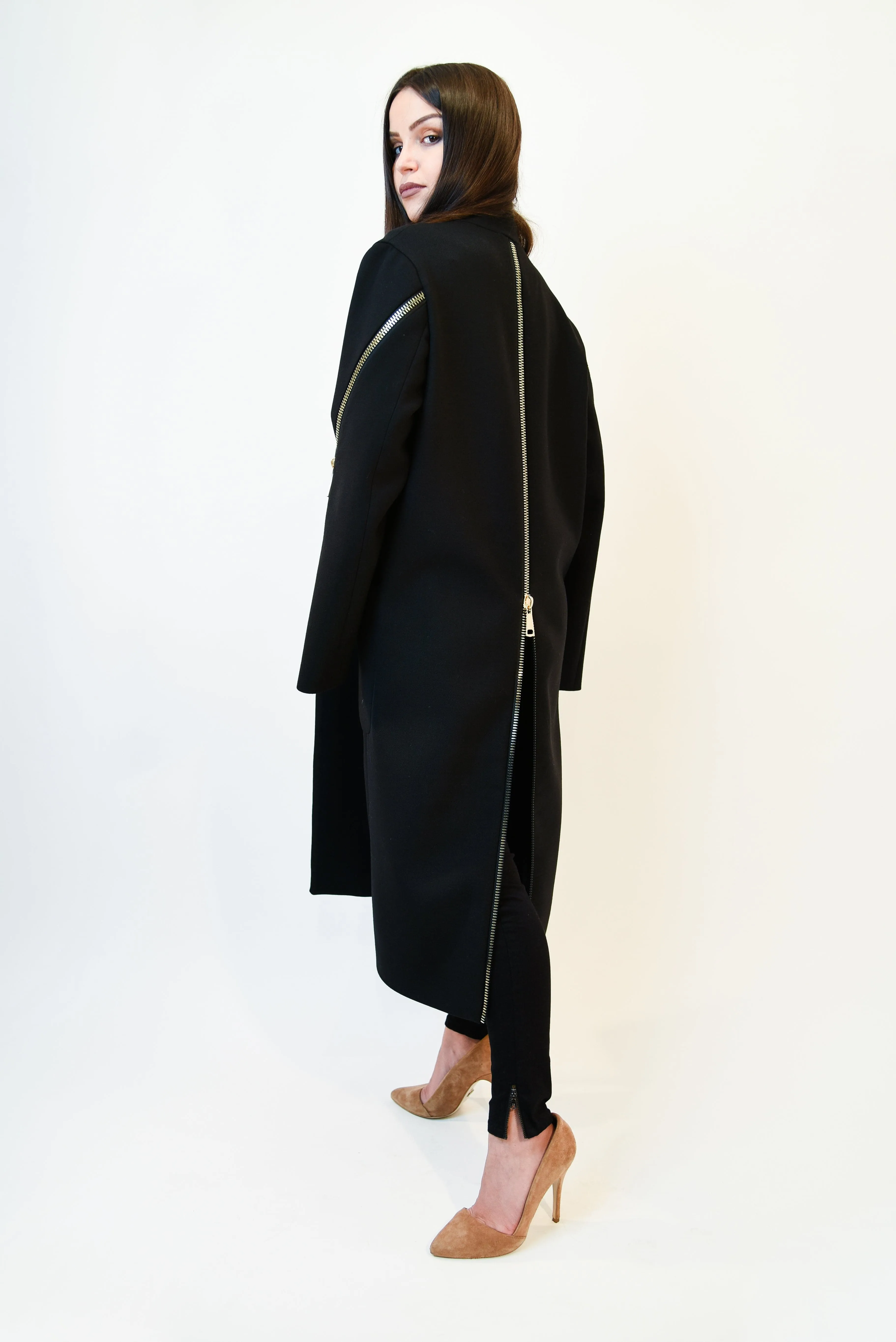 Long wool staight coat F1971