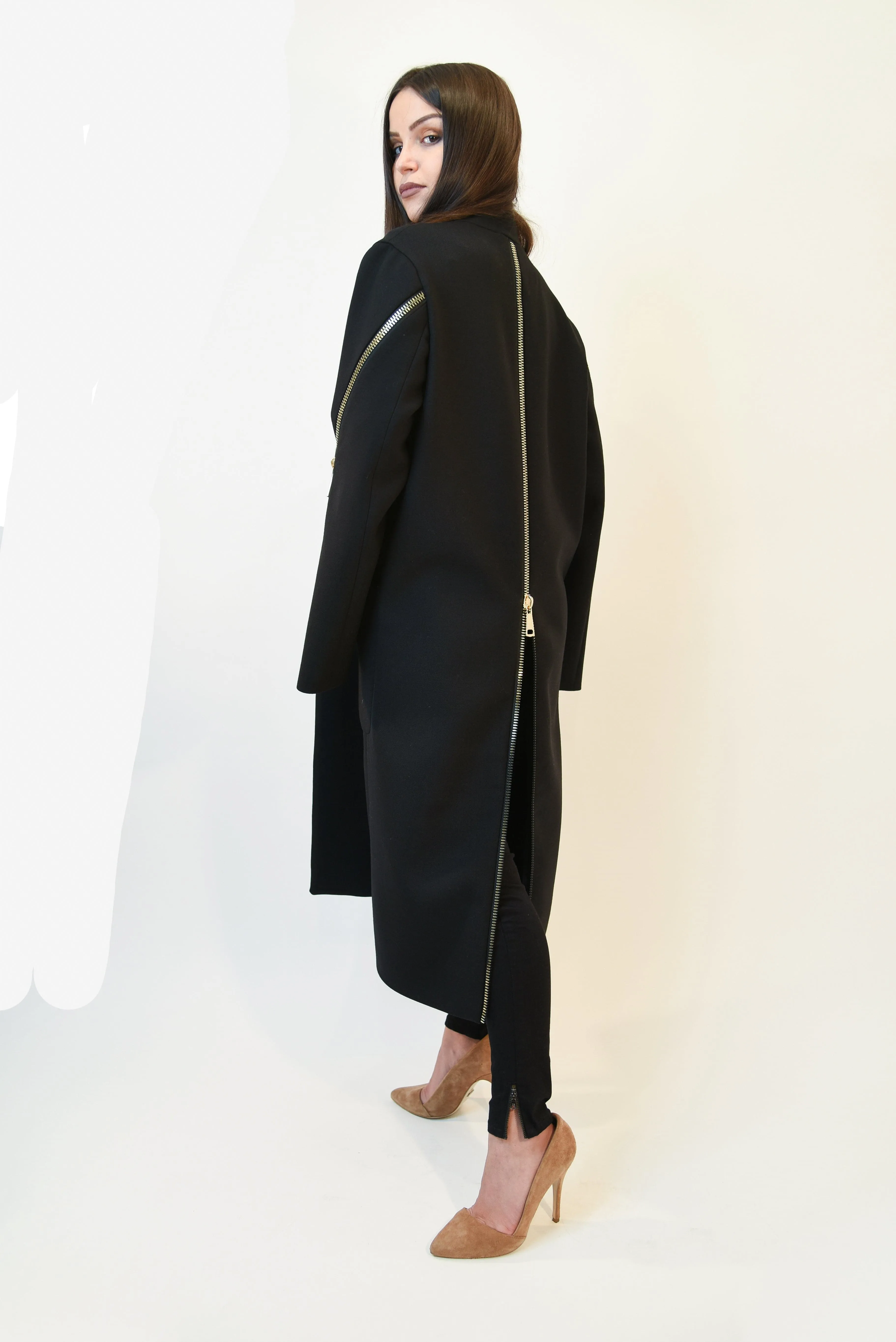 Long wool staight coat F1971