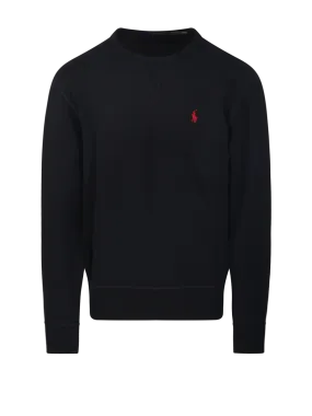 MEN RALPH LAUREN BLACK COTTON SWEATER