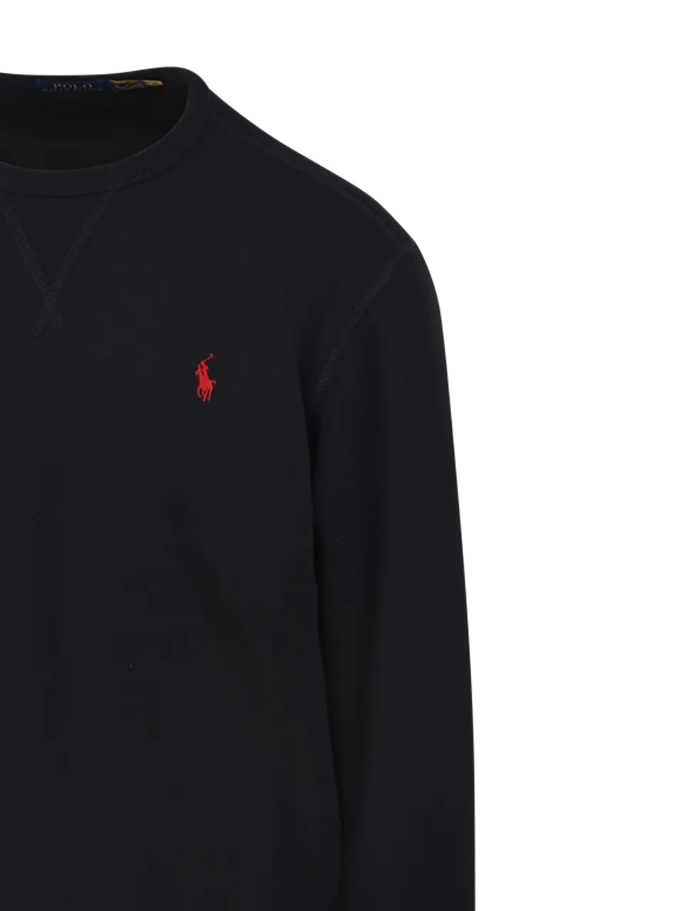 MEN RALPH LAUREN BLACK COTTON SWEATER