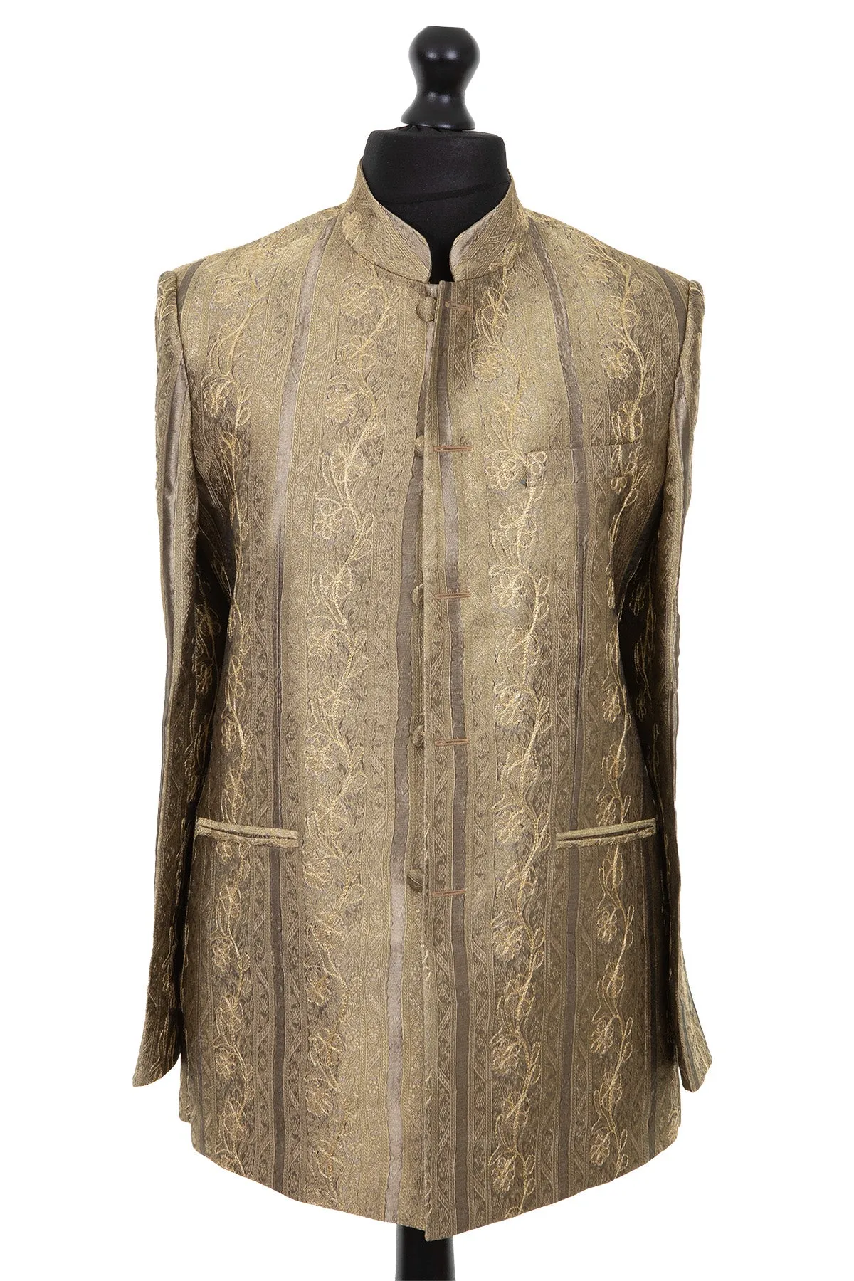 Mens Nehru Jacket in Antique Gold