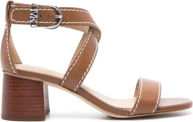 Michael Kors Ashton 50mm leather sandals Brown