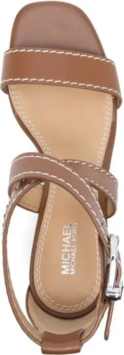 Michael Kors Ashton 50mm leather sandals Brown