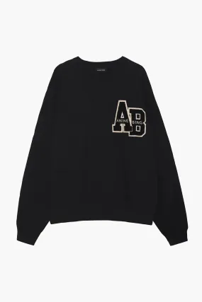 MILES OVERSIZED SWEATSHIRT LETTERMAN - BLACK