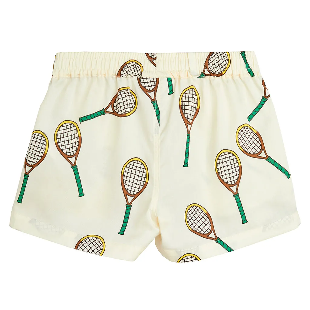 Mini Rodini Child Tennis Woven Shorts Cream