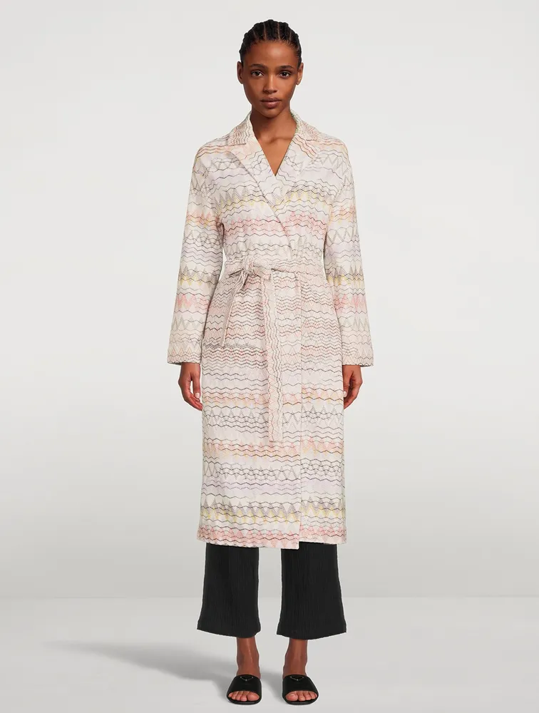 MISSONI Belted Knit Duster Coat