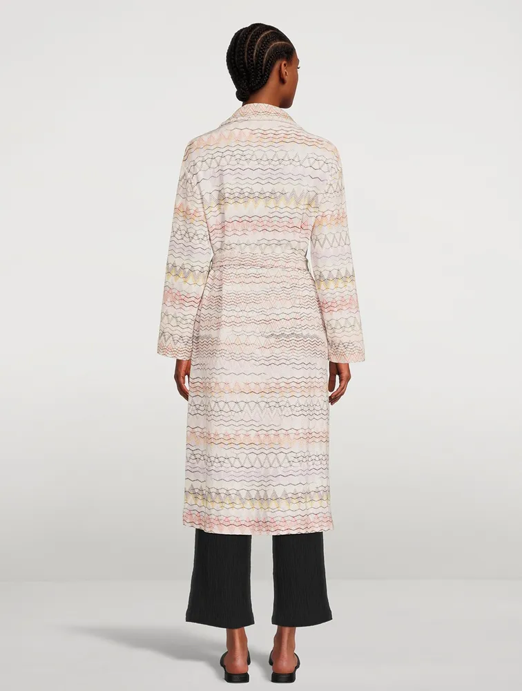 MISSONI Belted Knit Duster Coat