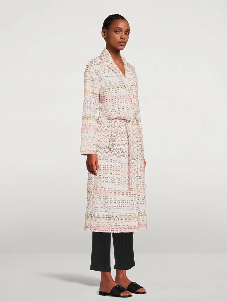 MISSONI Belted Knit Duster Coat