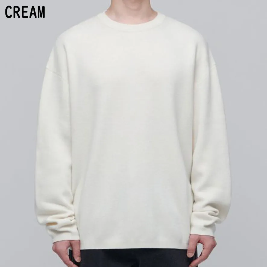 MUSINSA STANDARD  |Crew Neck Wool Nylon Street Style Long Sleeves Plain