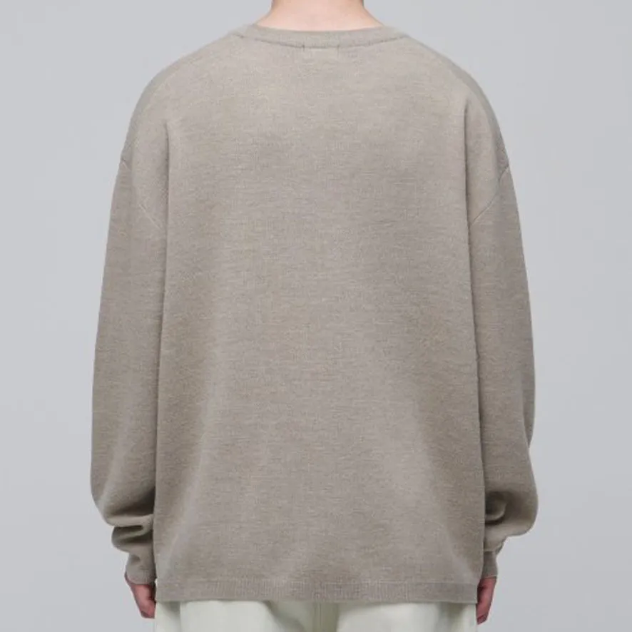 MUSINSA STANDARD  |Crew Neck Wool Nylon Street Style Long Sleeves Plain