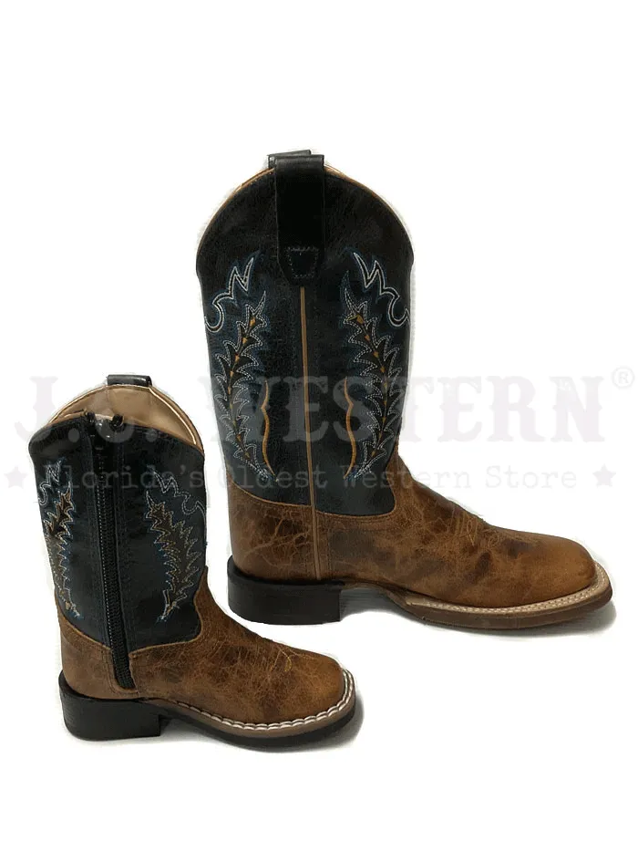 Old West 1960 Kids Western Boot Brown