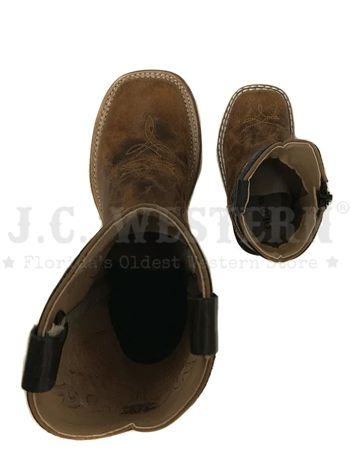 Old West 1960 Kids Western Boot Brown