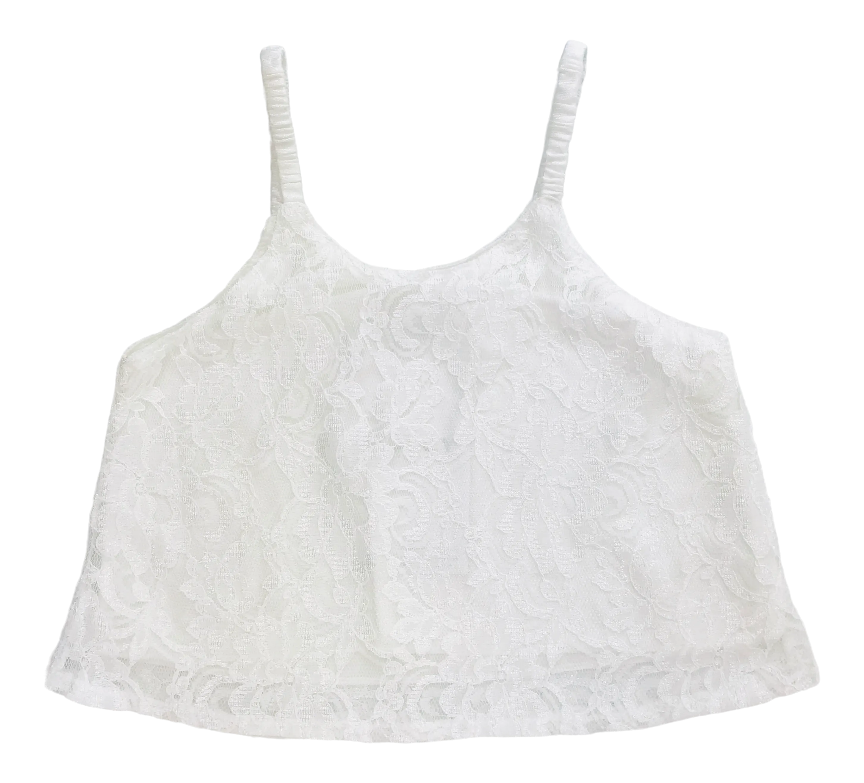 [OUTLET] DOLLY by Le Petit Tom  LACY SPAGHETTI TOP off-white