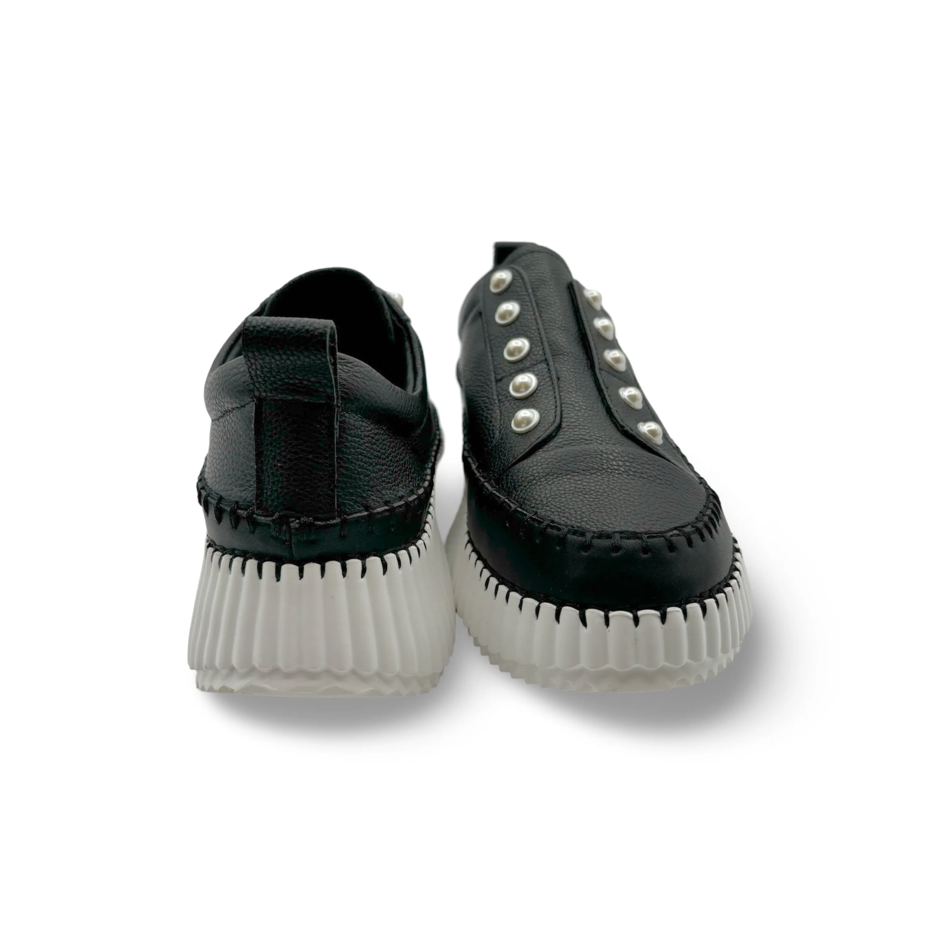 Pearlzie Black Platform Sneaker