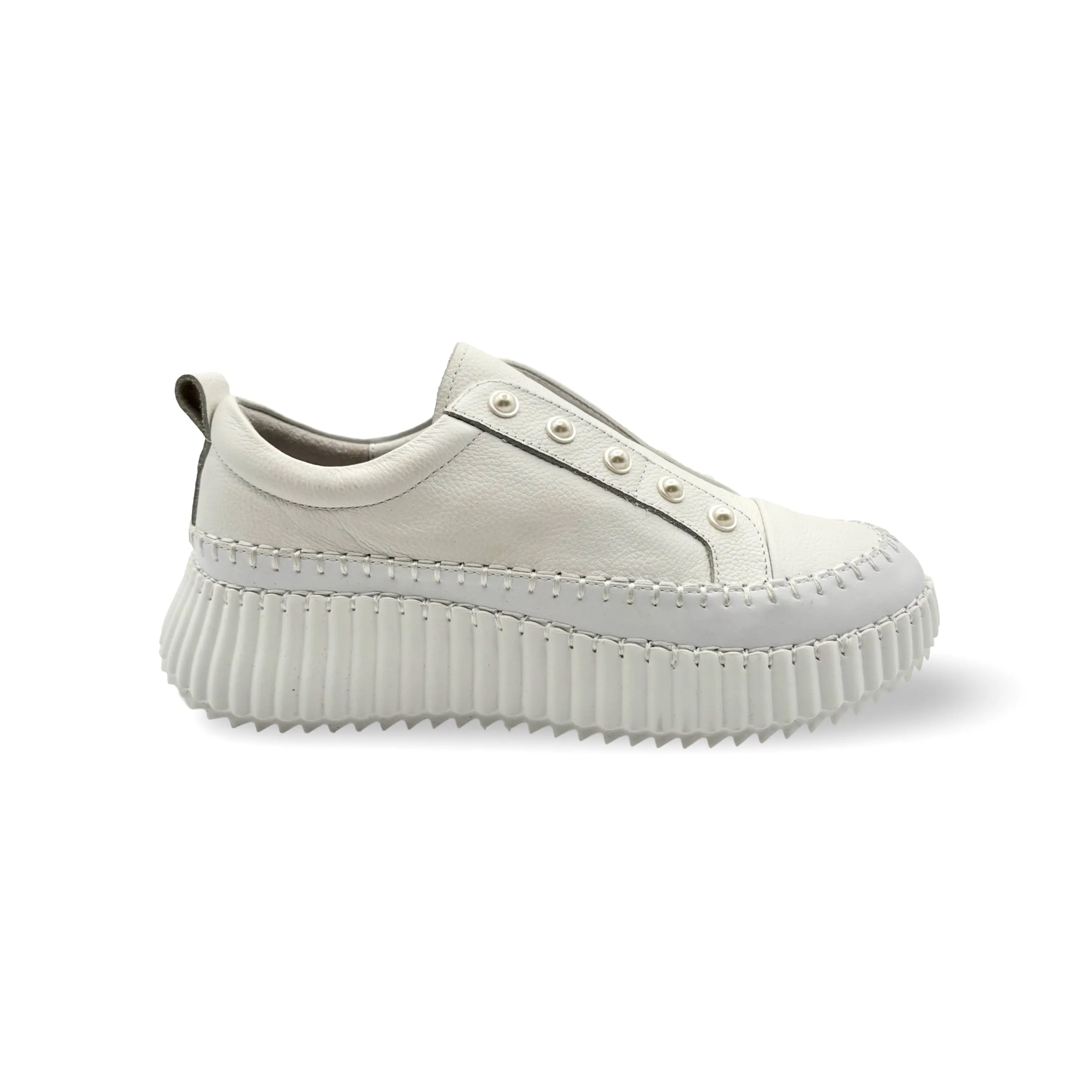 Pearlzie White Platform Sneaker