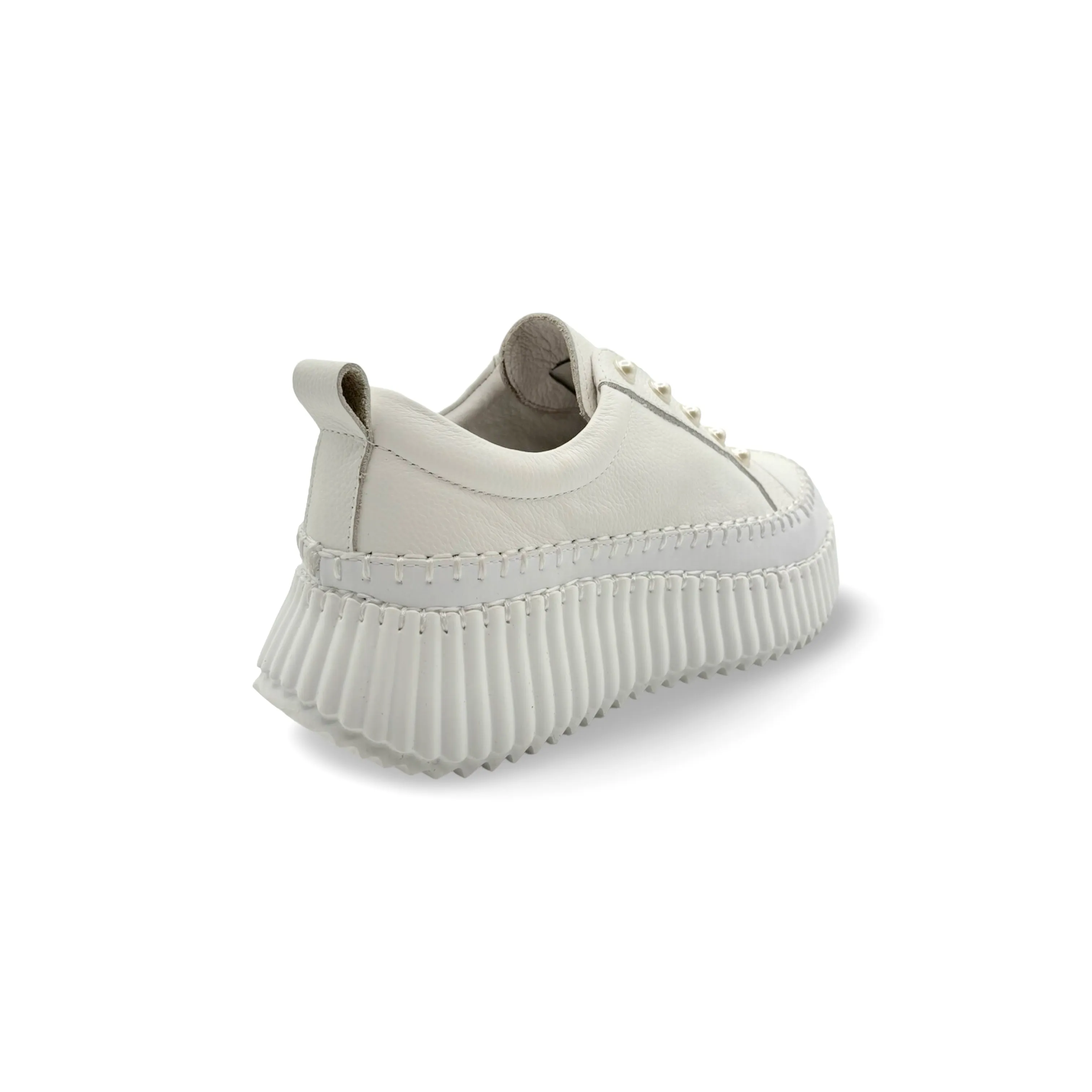 Pearlzie White Platform Sneaker