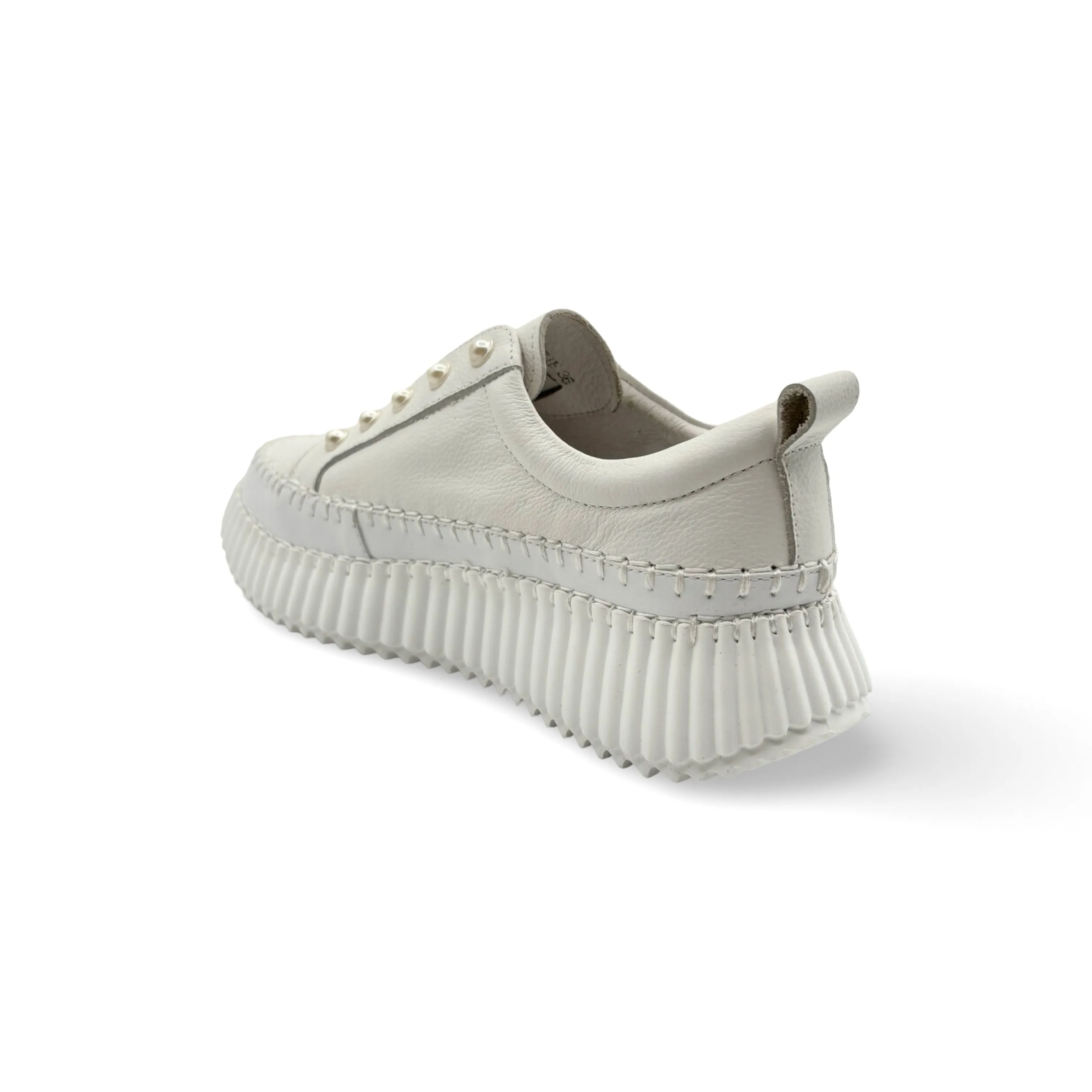 Pearlzie White Platform Sneaker