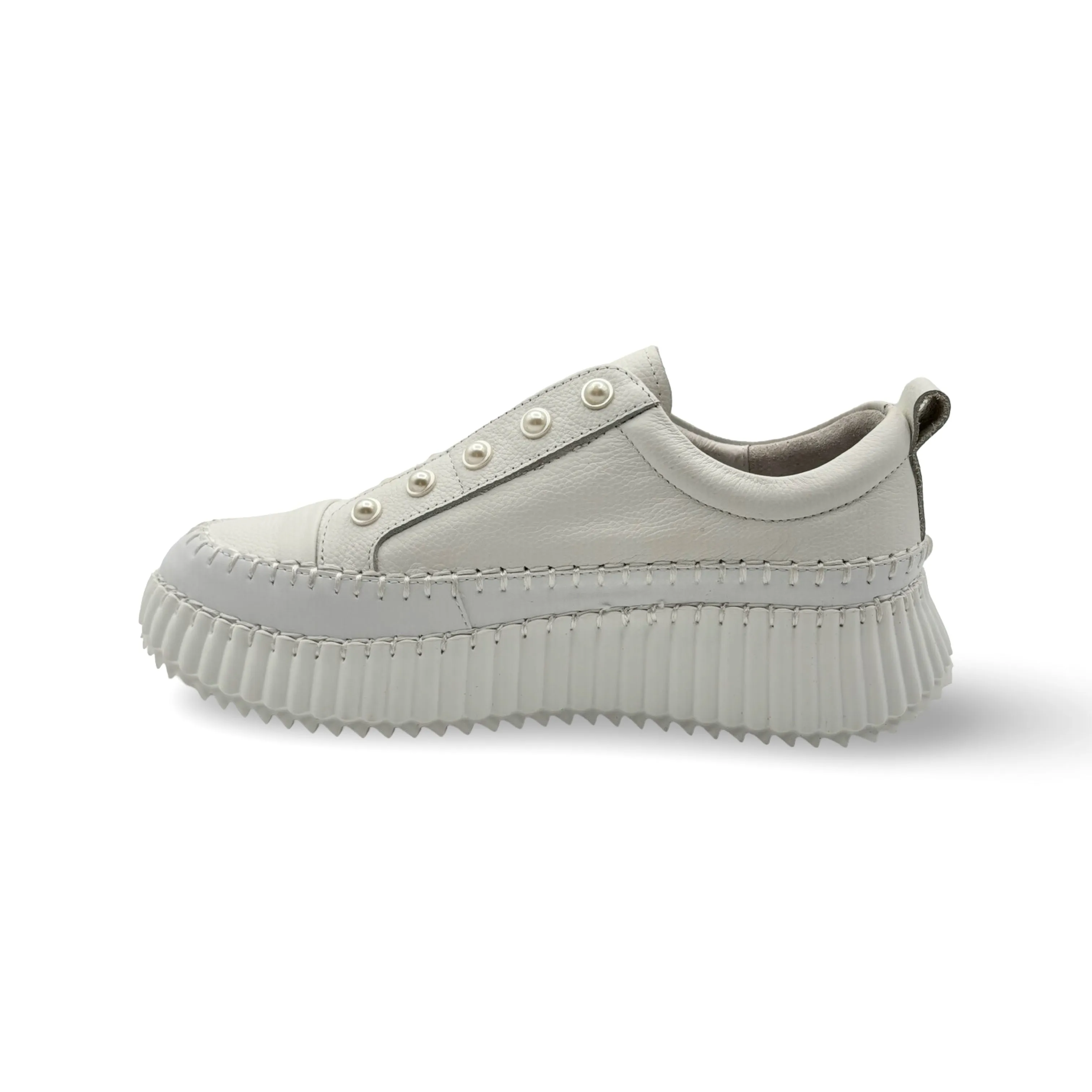 Pearlzie White Platform Sneaker