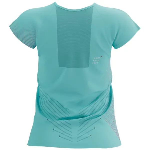 Performance SS Tshirt W HOT PINK/AQUA