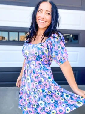 Perri Puff Sleeve Floral Dress