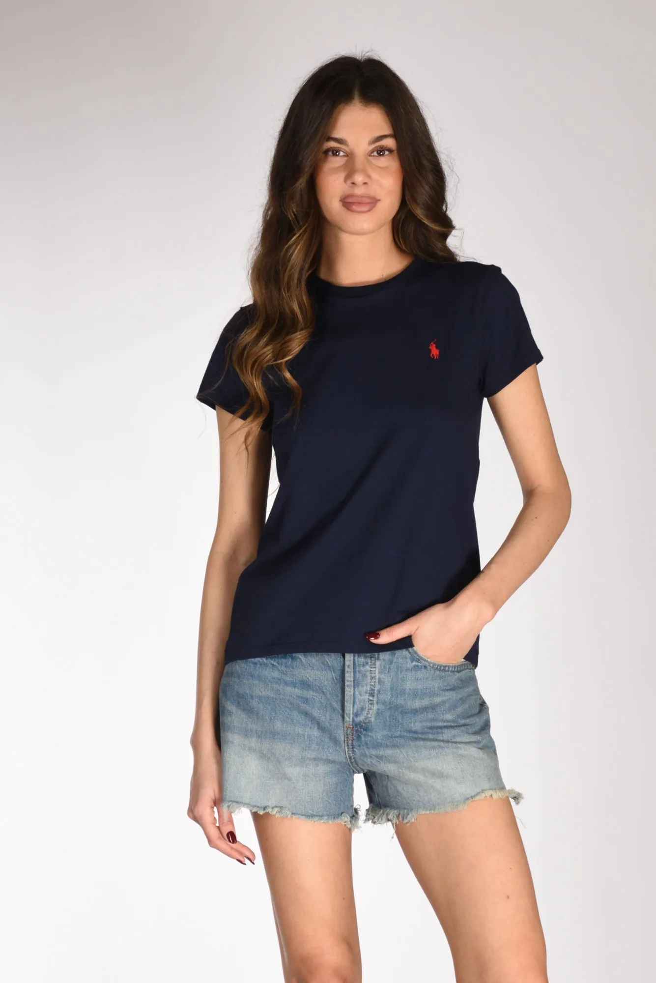 Polo Ralph Lauren Tshirt Girocollo Blu Donna