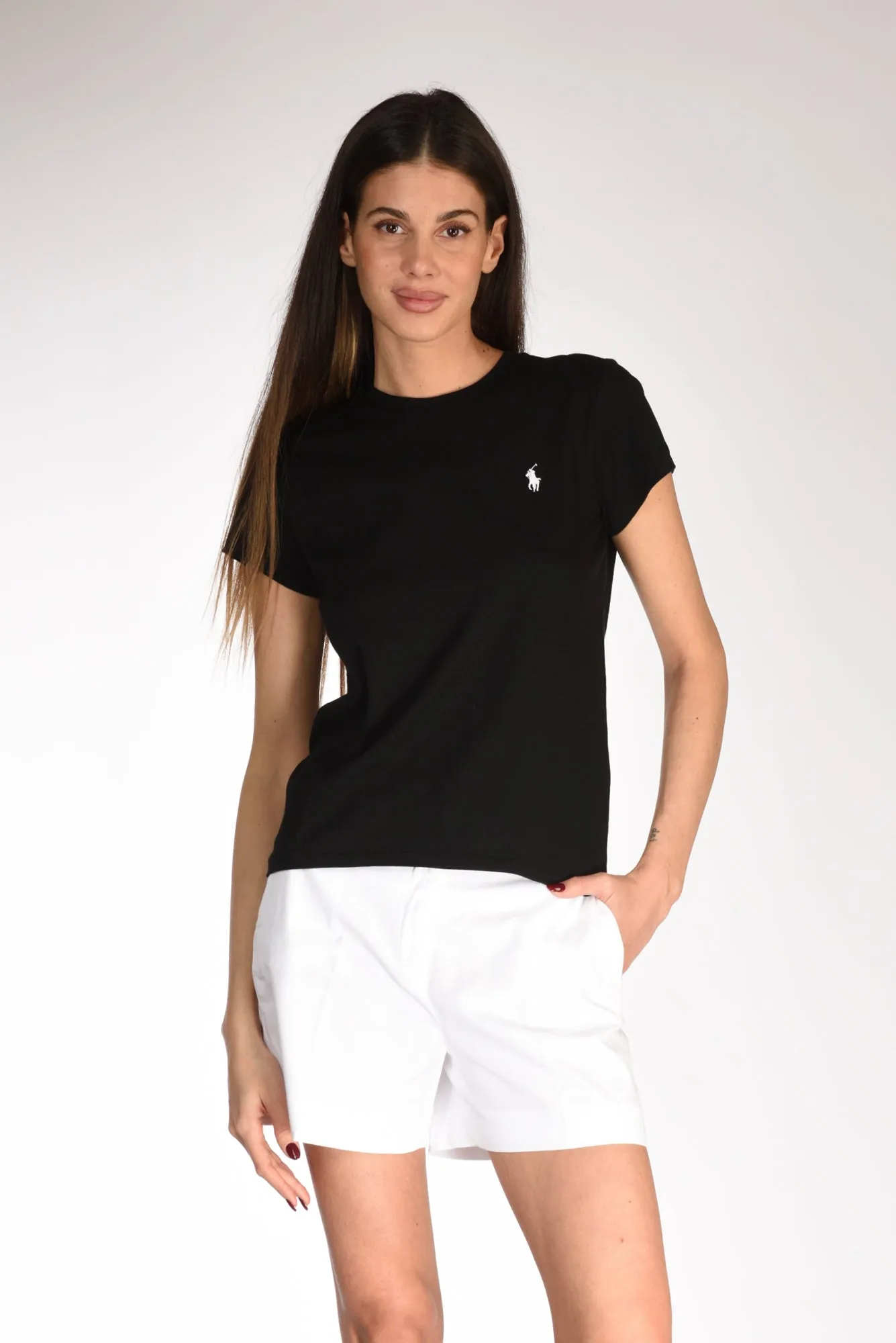 Polo Ralph Lauren Tshirt Girocollo Nero Donna