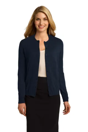 Port Authority Ladies Cardigan Sweater LSW287 Navy