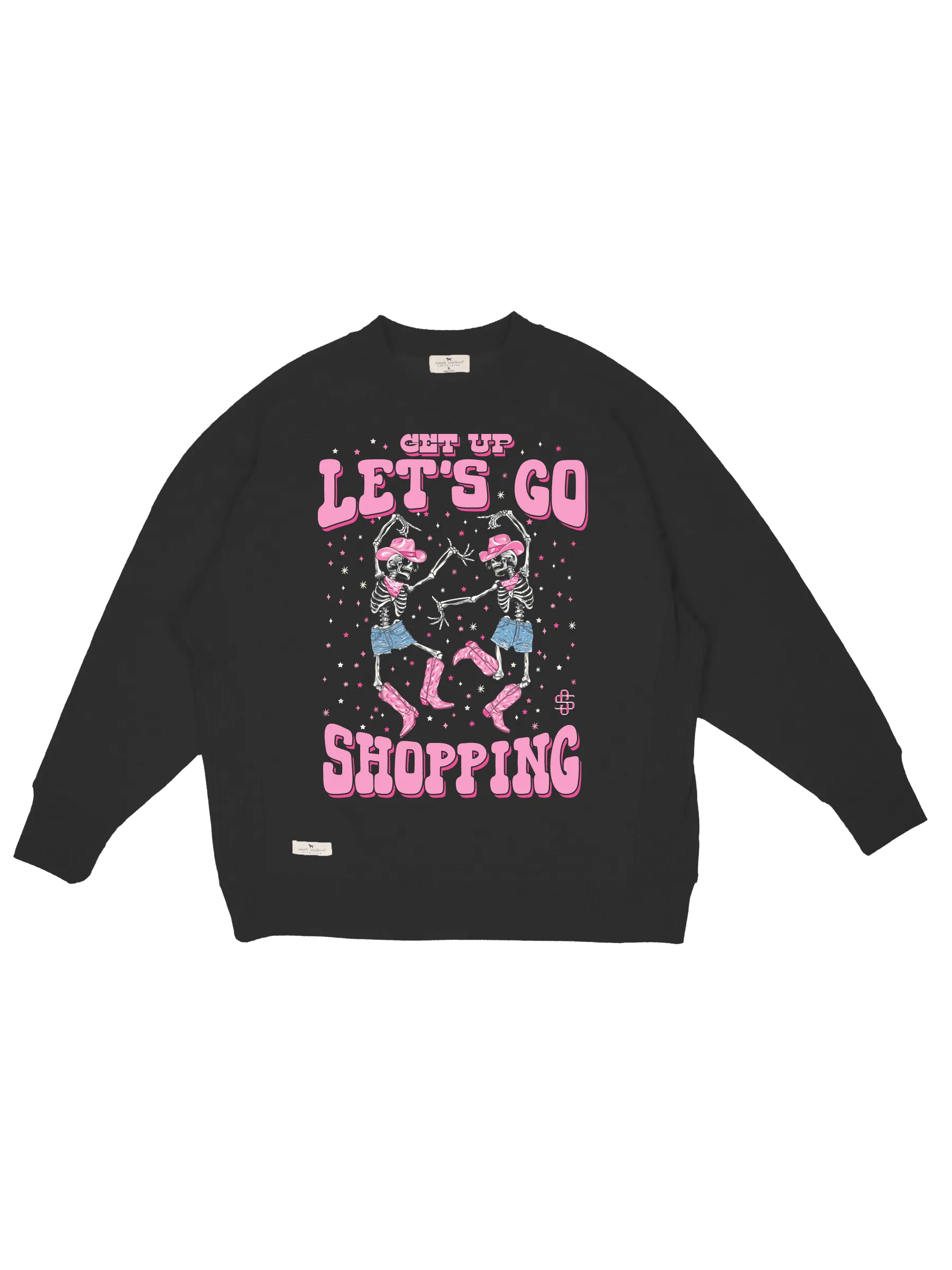 Simply Southern Let's Go Shopping Long Sleeve Crew Sweatshirt