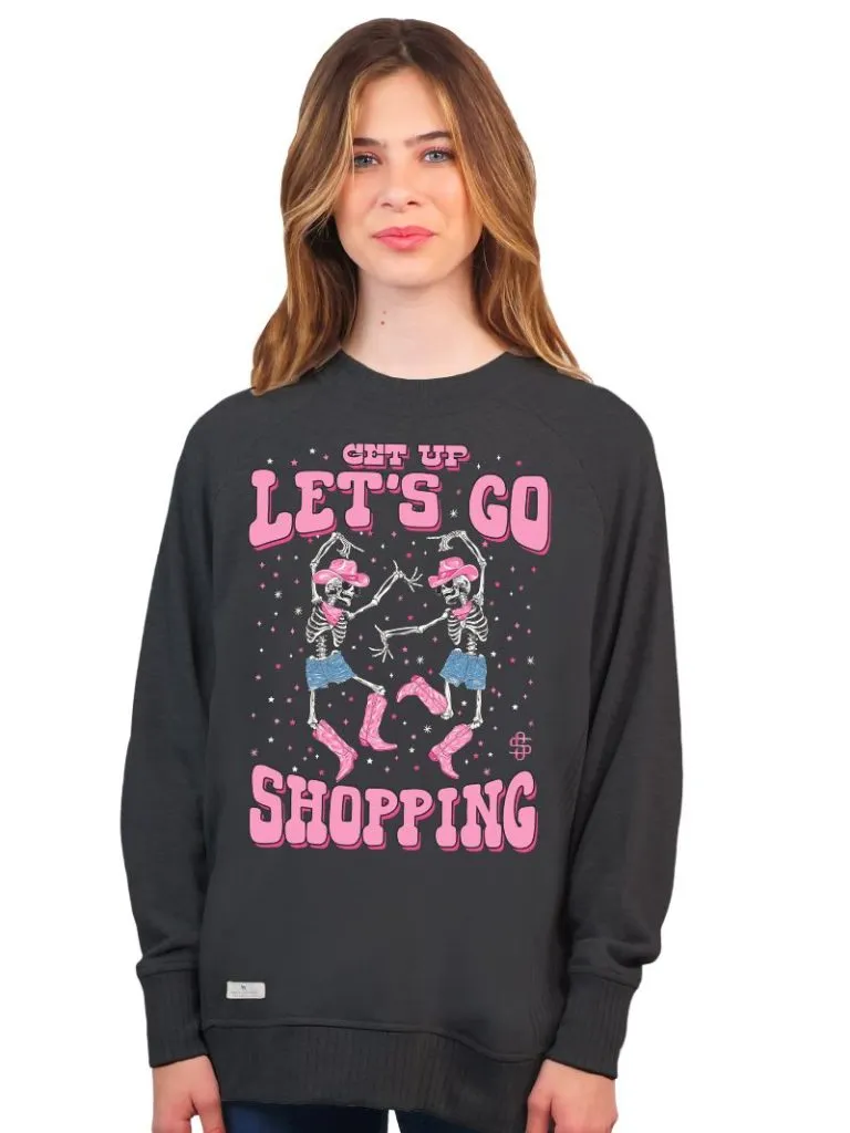 Simply Southern Let's Go Shopping Long Sleeve Crew Sweatshirt