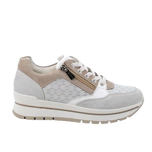 SNEAKERS IGI&CO DONNA PELLE LAMINATA/TESSUTO GRIGIO 5662144