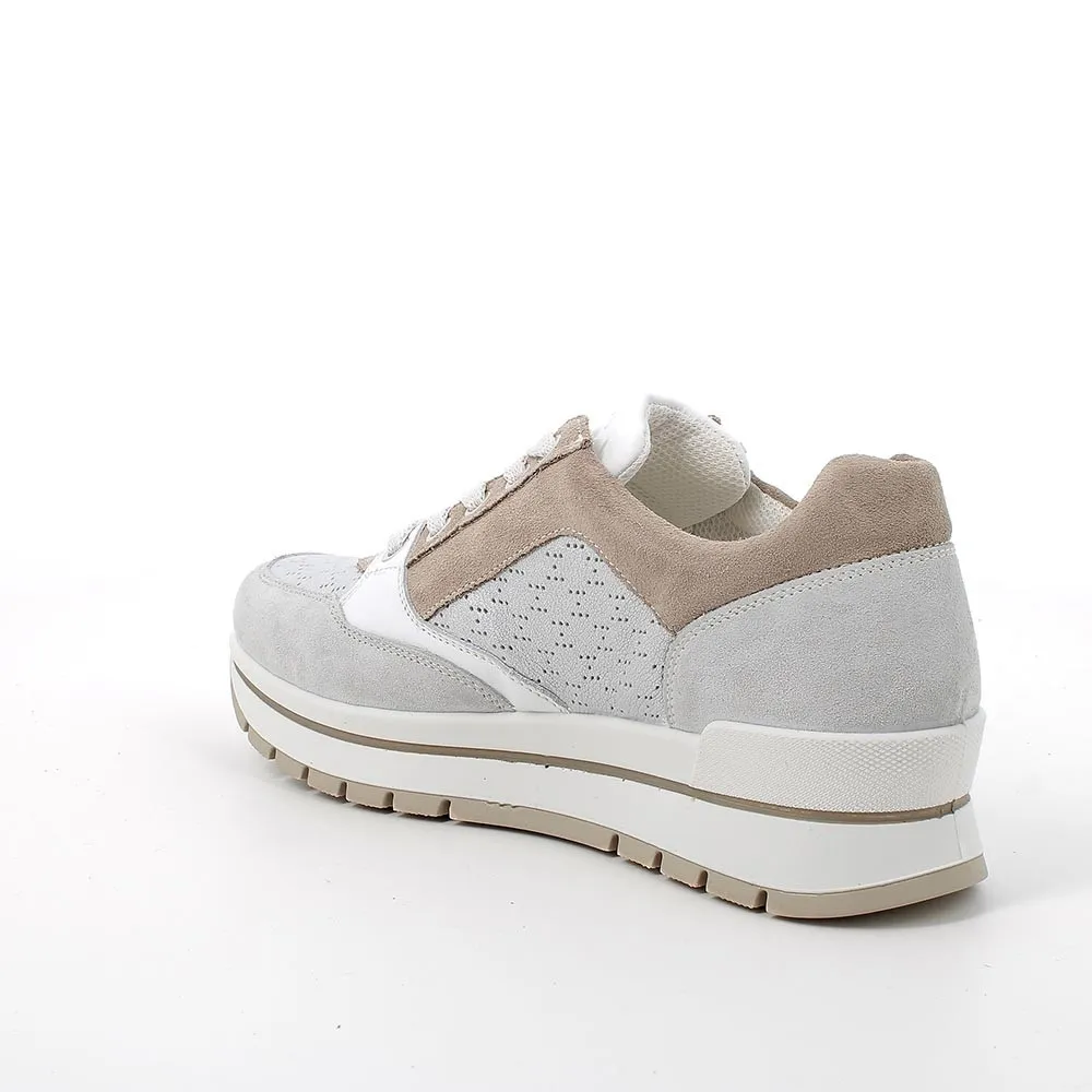 SNEAKERS IGI&CO DONNA PELLE LAMINATA/TESSUTO GRIGIO 5662144