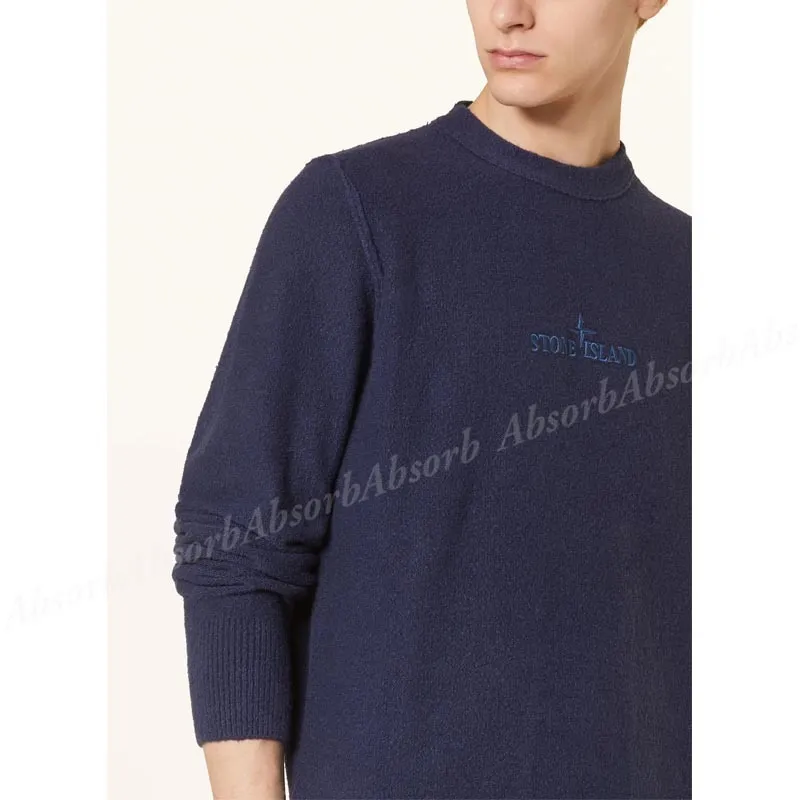 STONE ISLAND  |Crew Neck Street Style Long Sleeves Plain Cotton Logo