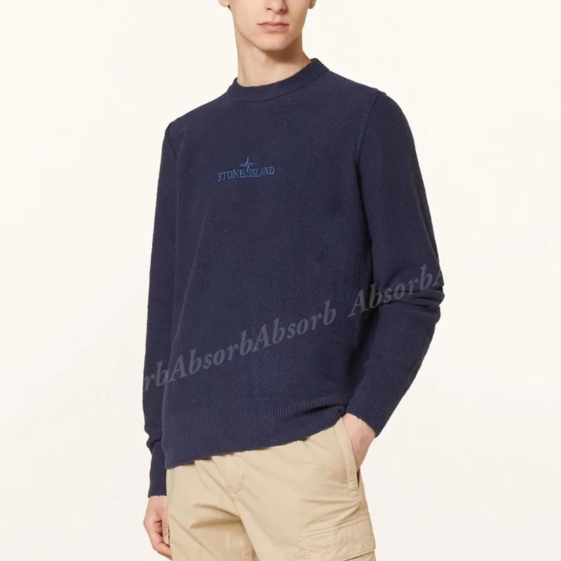 STONE ISLAND  |Crew Neck Street Style Long Sleeves Plain Cotton Logo