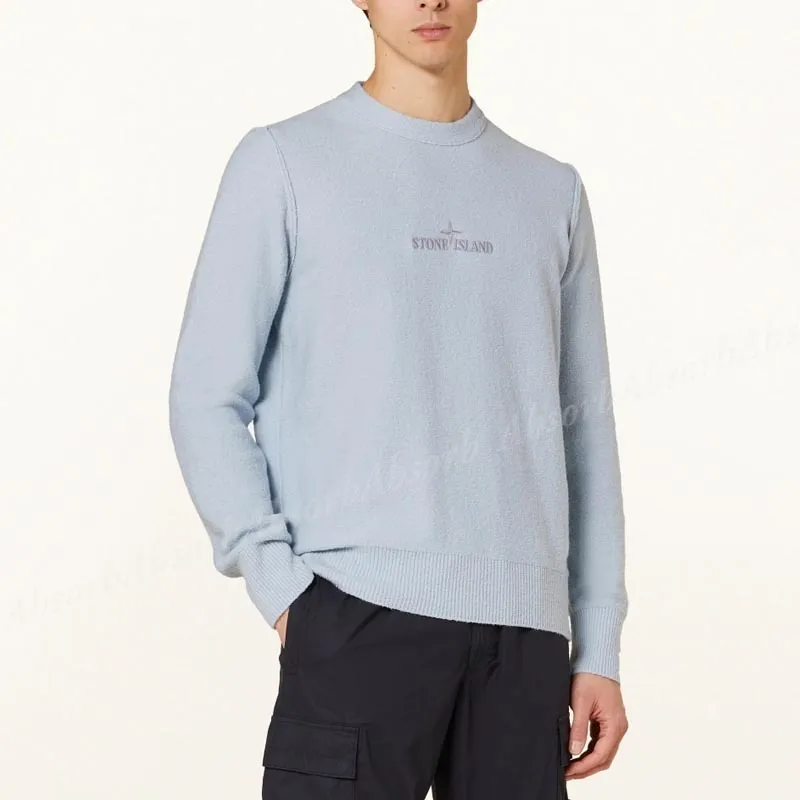 STONE ISLAND  |Crew Neck Street Style Long Sleeves Plain Cotton Logo