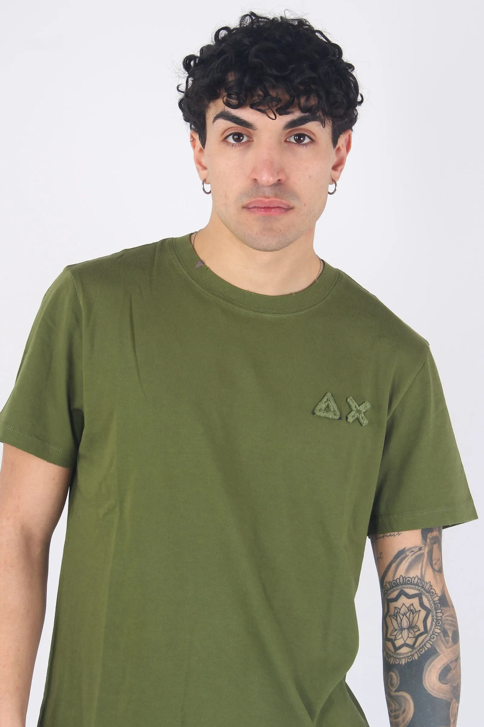 T-shirt Logo Rilievo Verde